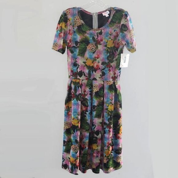 LuLaRoe Amelia Floral Print Dress - Picture 1 of 2